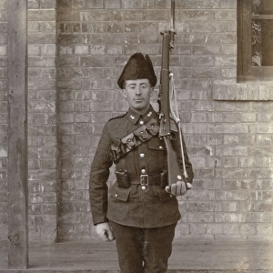 Soldier with rifle and bayonet
