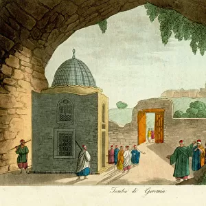 The tomb of the prophet Jeremiah, 1800s. Tomba di Geremia