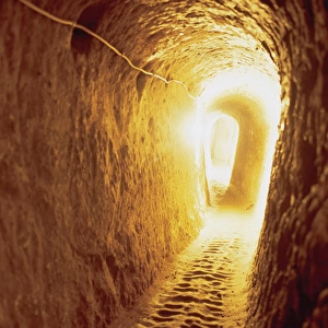 Turkey. Kaymakli Underground City. Tunnel. Cappadocia Regio