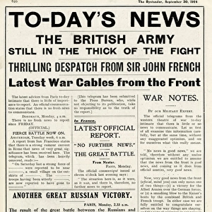 Wartime news satire, WW1