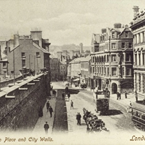 Waterloo Place and the City Walls, Londonderry
