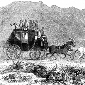 Wild West. An Artist in the Far West. The Stage Coach betwee