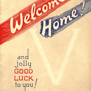 WW2 greetings card, Welcome Home