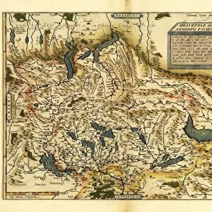 Orteliuss map of Switzerland, 1570