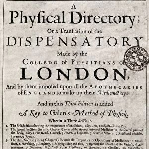 A Physical Directory title page, 1651