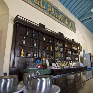 Bar of colonial restaurant, Cienfuegos, Cuba, West Indies, Caribbean, Central America