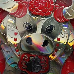 Chinese New Year float for the year of the buffalo, Macao, China, Asia