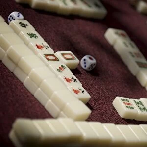 Mahjong tiles, Dali, Yunnan, China, Asia