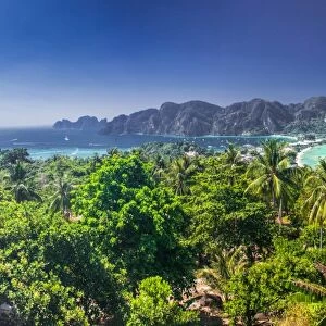 Panorama of Ko Phi Phi Don, beautiful tropical island in Thailand, Southeast Asia, Asia