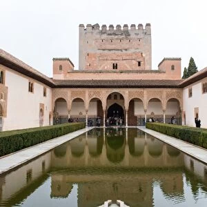 Patio de Arrayanes, Palacios Nazaries, The Alhambra, UNESCO World Heritage Site, Granada