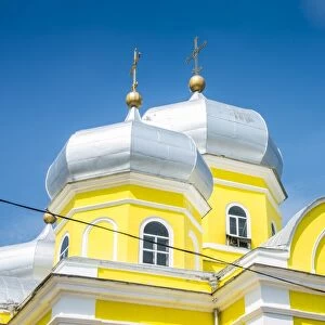 Russian Orthodox Church building in the center of Comrat capitol of republic of Gagauzia, Moldova