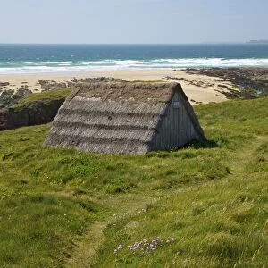 Seaweed drying hut, Freshwater West beach, Pembrokeshire National Park