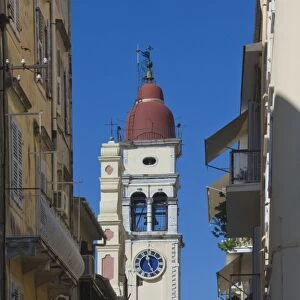 St. Spyridion Church Bell Tower, Corfu Town, Corfu, Ionian Islands, Greek Islands, Greece, Europe