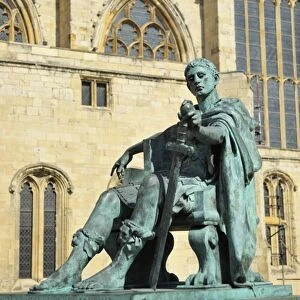 Statue of Roman Emperor Constantine the Great, York, Yorkshire, England, United Kingdom, Europe