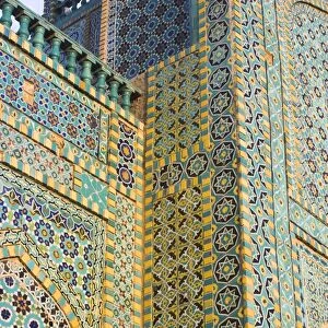 Detail of tilework, Shrine of Hazrat Ali, who was assassinated in 661, Mazar-I-Sharif