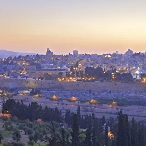 View of Jerusalem from The Mount of Olives, Jerusalem, Israel, Middle East