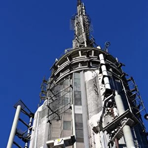 Antenna on the top of the Empire State Building, New York. America