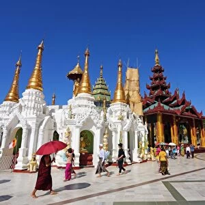 Spires at the Shwedagon Pagoda, Yangon, Myanmar