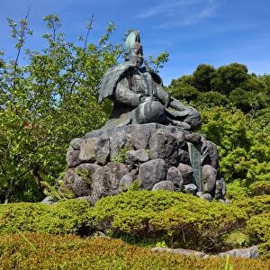 Statue of Minamoto no Yoritomo, at Genjiyama Park, Kamakura near Tokyo, Japan