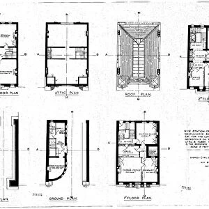New Station and Offices for London Necropolis Station - Floor Plans [1899]