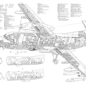 Fokker F. 27 Maritime Enforcer Cutaway Drawing