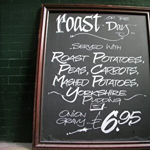 Roast of the day sign