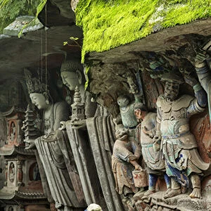 Asia, China, Sichuan Province, Chongqing, Dazu Rock Carvings, UNESCO, Buddhist, Confucian