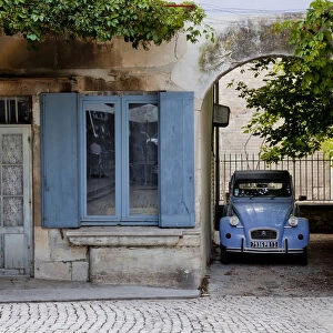 Blue Door, Blue Window & Blue Citroen 2CV, Saint Remy de Provence, France