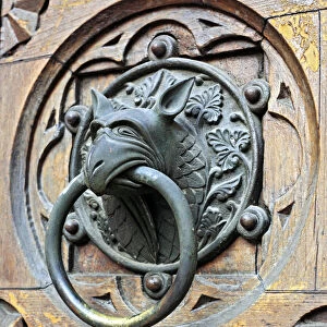 Door in cathedral, Trento, Trentino-Alto Adige, Italy