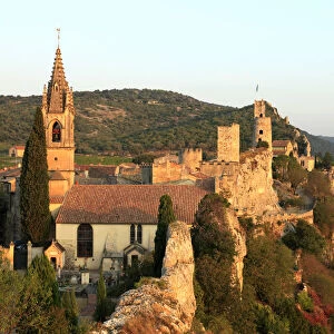 France, Gard, Ardeche: Aiguaze listed among the most beautiful villages of France