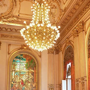 The "Golden Room" of the "Teatro Colon" Opera House, San Nicolas, Buenos Aires, Argentina
