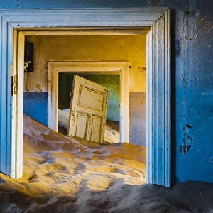 Kolmanskop, Luderitz, Namibia, Africa. Inside of an abandoned building