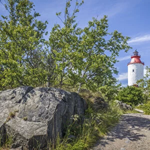 Landsort Fyr lighthouse on the archipelago island of Oja, Stockholm County