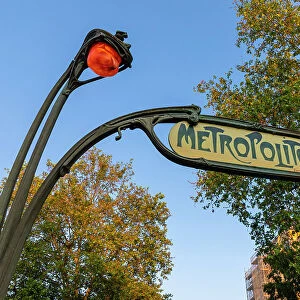 Metro Sign, Montmartre, Paris, France