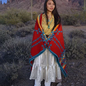 Navajo woman at Lost Dutchman State Park, Phoenix, Arizona, USA