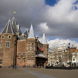 Niewmarkt Square and the Waag historic building, Holland