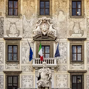 Palazzo della Carovana, detailed view, Piazza dei Cavalieri, Knights Square