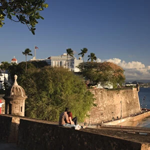 Puerto Rico, San Juan, Old Town, Paseo Del Morro, La Muralla and Puerta de San Juan
