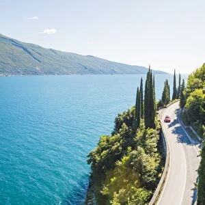 The scenic Gardesana road, lake Garda, Lombardy, Italy