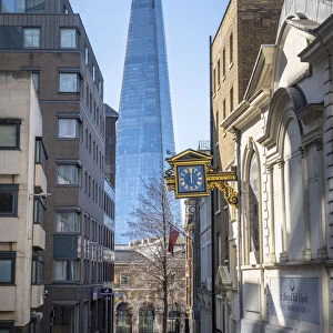 The Shard viewed from the City of London, London, England, UK