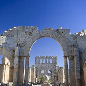 Syria, Aleppo, the Dead Cities, Ruins of the Basilica of Saint Simeon (Qala at