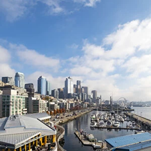 Waterfront and downtown from Pier 66, Seattle, Washington, USA