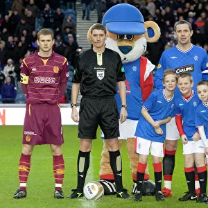 Rangers Thrilling 6-1 Victory Over Motherwell at Ibrox Stadium: Mascots in Action