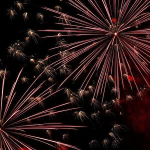 Fireworks light up the sky during a countdown welcoming the Chinese Lunar new year in