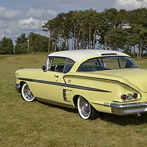Chevrolet Impala 1958 Yellow white roof