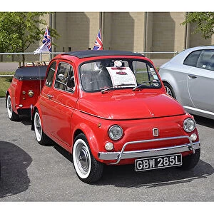 Fiat 500 (with trailer made from another 500) 1972 Red