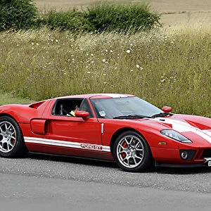 Ford GT, 2006, Red, & white