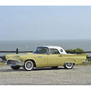 Ford Thunderbird, 1957, Yellow, & white