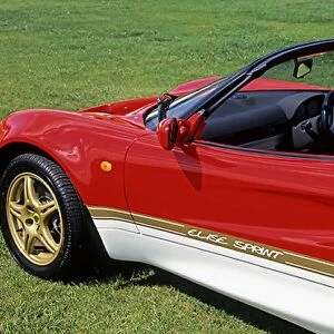 Lotus Elise Sprint (Type 49), 1997, Red, white / gold