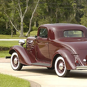 Nash LaFayette Business Coupe, 1935, Red, dark